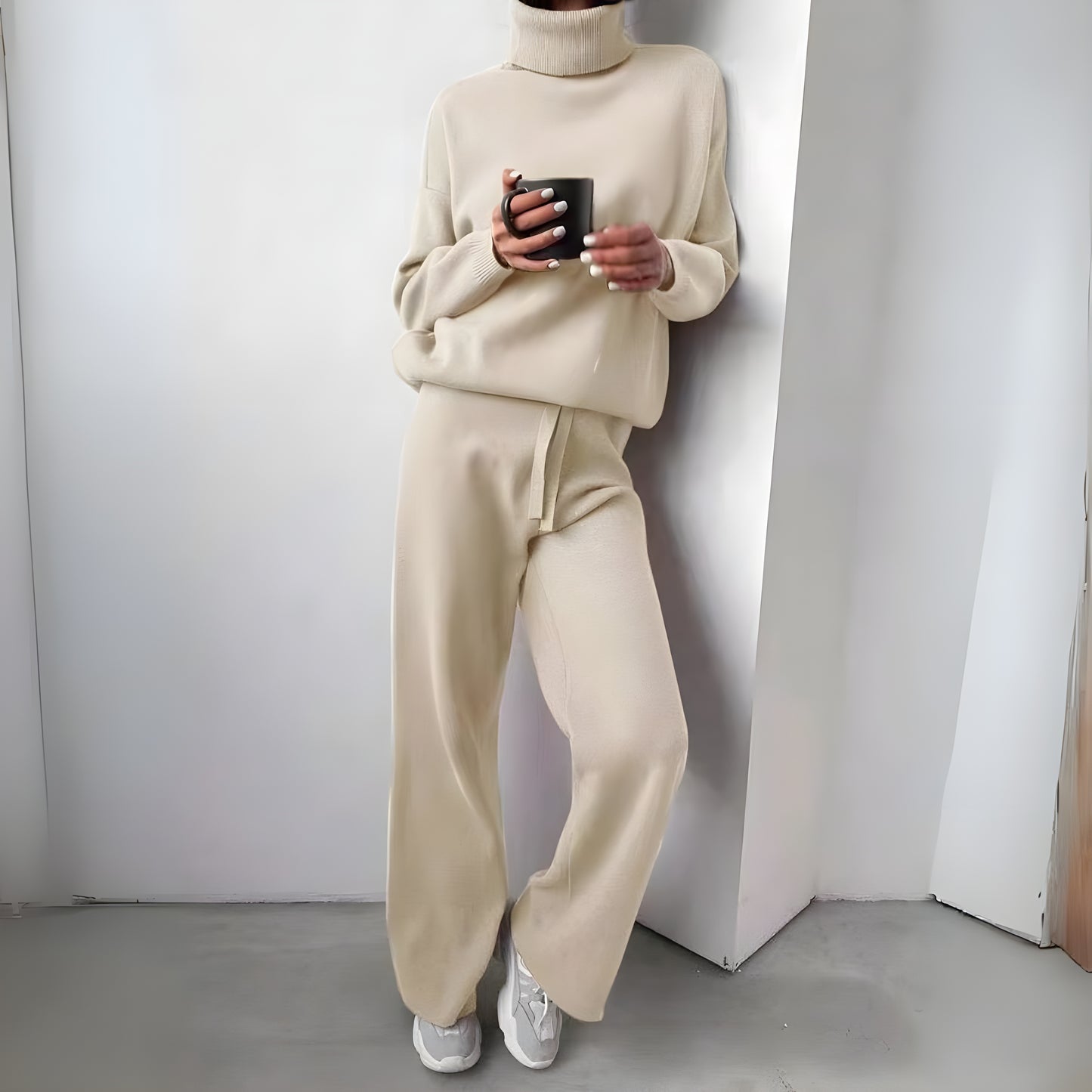 Yara™ - 2-delat set, varm tröja med turtleneck och mjuka långbyxor